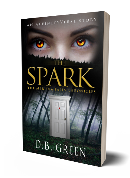 The Meridia Falls Chronicles 1 - The Spark 3D Cover (DB Green)